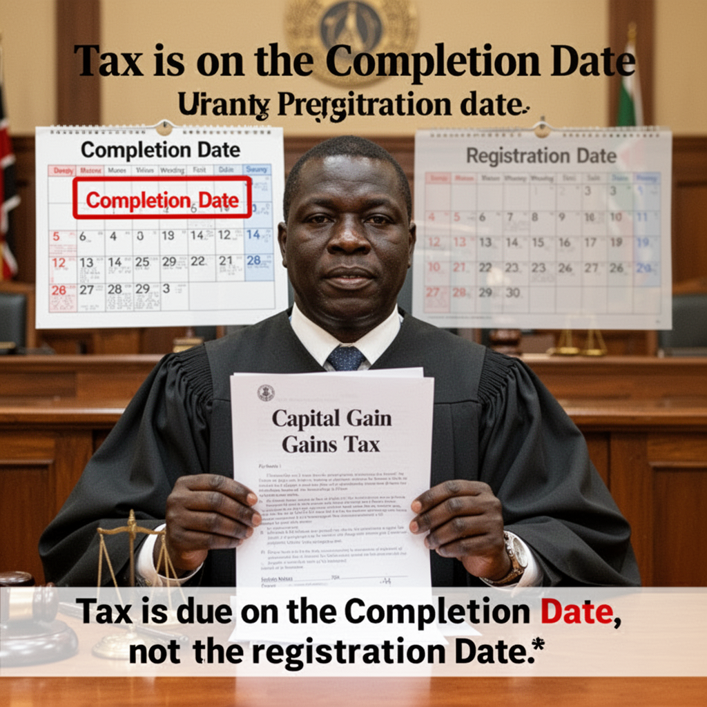 Capital Gains Tax Accrues on Completion Not Registration of Sale